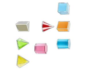 Engaging Geometric Solids Collection - 8 modelos que cultivan la percepción espacial y habilidades analíticas, muñecas con forma geométrica