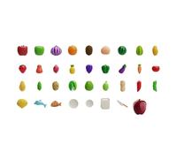 Engañar a jugar juguetes de corte de frutas de cocina desarrolla la creatividad y la coordinación de las manos para que los niños jueguen con la interacción de los niños accesorios de cocina
