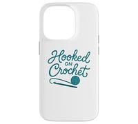 Enganchado al Hilo de Ganchillo Lover Fiber Arts Carcasa para iPhone 14 Pro