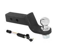 Enganche De Bola Bola de Enganche de 2 Pulgadas con Pasador de Bloqueo Fijo, 5cm x 5cm, Brazo de Tubo de Boca Cuadrada, Accesorios de Remolque de Coche Soporte de Bola(Black)