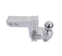 Enganche De Bola Enganche de Remolque Ajustable Receptor de 2" Caída/elevación de 6" Montaje de Bola GTW de 2" Bola de Remolque Doble de 2-5/16" Cerraduras Dobles Adaptador de Enganche(B)
