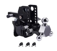 Enganche De Bola Enganche de Remolque de Tres Bolas Ajustable de 12000 Libras con caída de 6" y elevación de 6" de 2" y 2-5/16" Soporte de Bola