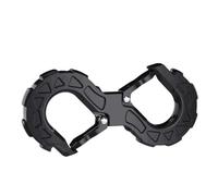 Enganche De Bola Gancho en Forma de S Universal portátil de Doble Extremo Hebilla en U Rescate rápido Barra de Remolque Todoterreno Accesorios de Remolque Adaptador de Enganche(Black)