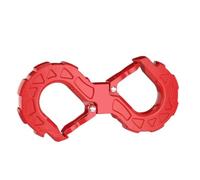 Enganche De Bola Gancho en Forma de S Universal portátil de Doble Extremo Hebilla en U Rescate rápido Barra de Remolque Todoterreno Accesorios de Remolque Adaptador de Enganche(Red)