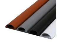 Enganche de cables de PVC blanco - Ocultador de cables autoadhesivo y cubierta de suelo para cables eléctricos, conducto de aluminio, solución de gestión de cables de 7 cm, ordena tu espacio