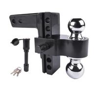 Enganche De Remolque Ajustable AP03, Color Negro, Compatible Con Receptor De 2", Enganche De Aluminio Con Elevación/caída De 6", 12,500 Lb For Camiones Pesados,Rendimiento Confiable