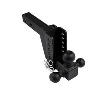 Enganche de Remolque Ajustable de 2" con elevación/caída de 6" y Montaje de Triple Bola, 18500 LB, Color Negro, for remolques Distribución del Peso
