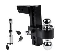 Enganche de Remolque Ajustable Enganche de Remolque de Aluminio para Receptor de 2 Pulgadas Enganche de elevación de caída de 8 Pulgadas Negro