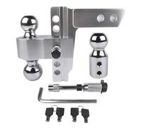 Enganche de remolque ajustable for receptor de 2", enganche de aluminio resistente con elevación/caída de 6", 12500 lb,Anti-traqueteo