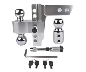 Enganche de remolque ajustable for receptor de 2", enganche de aluminio resistente con elevación/caída de 6", 12500 lb,Anti-traqueteo