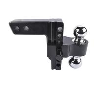 Enganche de Remolque Ajustable Negro, Compatible con Receptor de 2 Pulgadas, Enganche de Remolque de Aluminio con caída/elevación de 6 Pulgadas for Trabajo Pesado Distribución del Peso