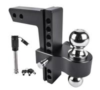 Enganche de Remolque Ajustable Negro con elevación de caída de 8 Pulgadas Compatible con Receptor de 2 Pulgadas