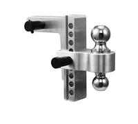 Enganche de Remolque de Aluminio de Alta Resistencia con Bola Intercambiable y elevación/caída de 8 Pulgadas Distribución del Peso(Silver 6 Inch)