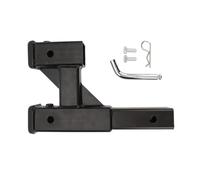 Enganche de Remolque, Elevador de Enganche de Remolque de 2 Pulgadas, Acero, Rango de extensión de 9,65 Pulgadas, Adaptador Extensor de Enganche Negro