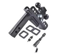 Enganche de Remolque, Enganche de Remolque Ajustable con Receptor de 2 Pulgadas, elevación/caída de 6 Pulgadas y enganches de Bola de 2" y 2-5/16"