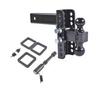 Enganche de remolque, Enganche de remolque ajustable de 6 pulgadas con elevación y caída, con pasador antirrobo, compatible con receptor de 2.5 pulgadas, peso bruto de 22000 libras