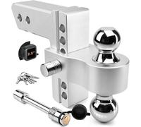Enganche de Remolque, Enganche de Remolque Ajustable de Aluminio (Compatible con Receptor de 2,5"), elevación/caída de 6 Pulgadas