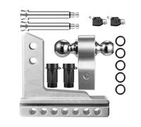 Enganche de Remolque, Enganche de Remolque Ajustable, Enganche de elevación y caída de 6 Pulgadas, 2 pestillos con cerraduras, Enganche de Remolque de Aluminio Resistente