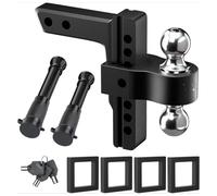 Enganche de remolque, Enganche de remolque ajustable for camión, solo for receptor de 2 pulgadas, montaje de bola doble de 8 pulgadas, 2" y 2-5/16"