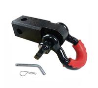 Enganche de Remolque Tipo grillete, Enganche de Remolque con Apertura Cuadrada en Forma de U con Pasador de Seguridad y Mango Rojo, Adecuado para Remolque y Rescate