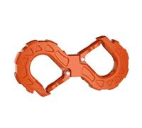 Enganche Gancho en Forma de S Universal portátil de Doble Extremo Hebilla en U Rescate rápido Barra de Remolque Todoterreno Accesorios de Remolque Tubo Receptor de Remolque(Orange)