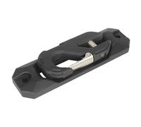 Enganche Kit de cabrestante Forjado de conversión Todoterreno, Boca de guía de Cuerda automática de aleación de Aluminio con Gancho de Remolque de cabrestante Soporte Remolque(Black Kit)