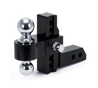Enganche Remolque Enganche De Remolque Ajustable Receptor De 2" Enganche De Caída/elevación De 6" Montaje De Bola De 12500 LBS Cerraduras Dobles De Bola De Remolque Doble De 2" 2-5/16"