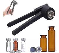 Engarzadora manual de aluminio para viales, engarzadora de viales abatible, herramienta para engarzar tapas de botellas, máquina taponadora manual de acero inoxidable, botellas/min, (tamaño: 11 mm)