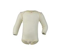 Engel - Body para bebé (70% lana (KBT), 30% seda), color gris blanco naturaleza