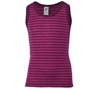 Engel Camiseta de manga corta para niños, lana y seda, natural (128, frambuesa/orquídea)