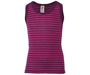 Engel Camiseta de manga corta para niños, lana y seda, natural (128, frambuesa/orquídea)