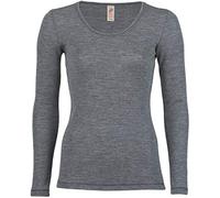 Engel Camiseta de manga larga para mujer, 100 % lana de merino, lavable a máquina pizarra 38/40 EU