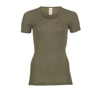Engel Camiseta interior de manga corta para mujer, verde oliva, 36-38