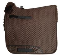 Engel Germany Sudadero comleto Mantilla para Caballo Piel de Cordero - Tela de algodón marrón Piel marrón (Schabra 1) Colorido: ¡se Puede Combinar con 12 Colores de Piel de Cordero! Doma (D)