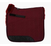 ENGEL GERMANY Sudadero comleto Mantilla para caballo piel de cordero - tela de algodón rojo piel rojo (Schabra 1) colorido: ¡se puede combinar con 12 colores de piel de cordero! Doma (D)