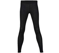 Engel GmbH - Women's Leggings térmico en Forma de luz de Oveja Merina orgánica Lana y de Seda de Morera Base Layer Natural, Color: Negro, Talla: 38/40 UK 10-12
