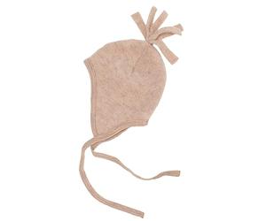 Engel - Gorro de bebé natural de lana virgen esponjosa kbT, Melange de arena., 86-92