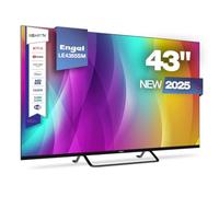Engel LE4385SM - Smart TV LED de 43'' Full HD con Sistema VIDAA - Dolby Audio - Acceso a Netflix, Prime Video y Disney+ - 3 HDMI, 2 USB, Diseño Moderno Sin Marcos