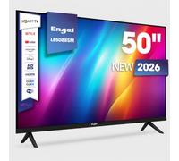 Engel LE5088SM Smart TV 50 Pulgadas 4K UHD, Televisor LED VIDAA sin Marcos, Dolby Audio 20 W, WiFi, Cast, DVB-T2/S2/C, 3 HDMI, 2 USB, Ethernet, PVR y VESA 200 x 200