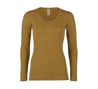 Engel Natur, Camiseta interior de manga larga para mujer, 100% lana (kbT), safran, 36-38
