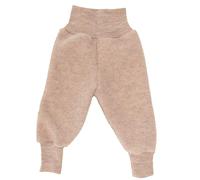 Engel Natur - Pantalón de forro polar para bebé, 100% lana virgen, con cintura umbilical, Melange de arena., 62-68