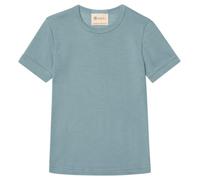 Engel Naturaleza | Camiseta interior para niños | 70% lana (kbT), 30% seda | Certificado GOTS, Azul Montaña, 140
