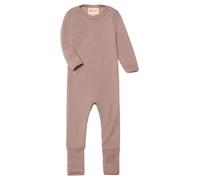 Engel Naturaleza | Mono de dormir para bebé con sobres en los pies | 70% lana (kbT), 30% seda | Certificado GOTS, Dustyrose, 62-68