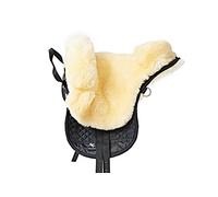 Engel Reitsport FELLSA-R1-MED | Sillín de piel de alta calidad | auténtica piel de cordero merino | sin árboles, sin árboles, color medido/natural