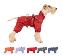 ENGEL WEMANG Chubasquero para perros, impermeable con arnés, transpirable, ligero, chaqueta para perros con 4 patas, abrigo reflectante para perros pequeños, medianos y grandes, para exteriores, color