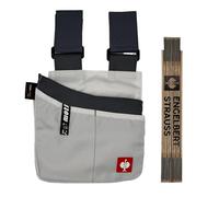 Engelbert Strauss Bundle e.s.Motion - Bolsa multiusos con metro plegable para manualidades y bricolaje para profesionales (blanco/gris)