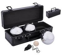 Engelhart - 010124 - Set de Petanca con Maletín de Aluminio, 3 Bolas de Metal 74 mm 720 g, Juego de Petanca Exterior