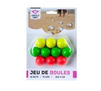 Engelhart - 010141-10 boliches de Madera Colores para Juego de Petanca