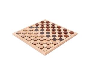 Engelhart - 150235-150236 - Juego de ajedrez y Dama de Madera de Abedul - 30 cm x 30 cm - Tablero de Juego de Madera Maciza - Juego Completo con Piezas - a Partir de 6 años (Mujer)