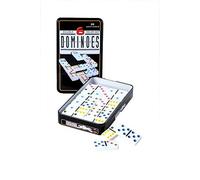 Engelhart - 250101 - Juego de Dominó en Caja de Metal - Juego de Estrategia para Niños y Adultos (Doble 6)